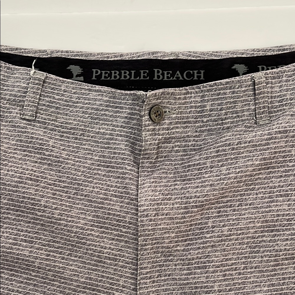 Pebble Beach Men's Striped Gray Shorts